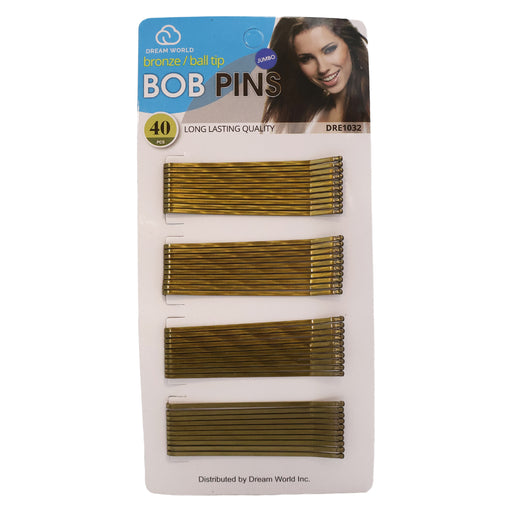 Dream World Hair Jumbo Bobby Pin, Bronze, 40/PK