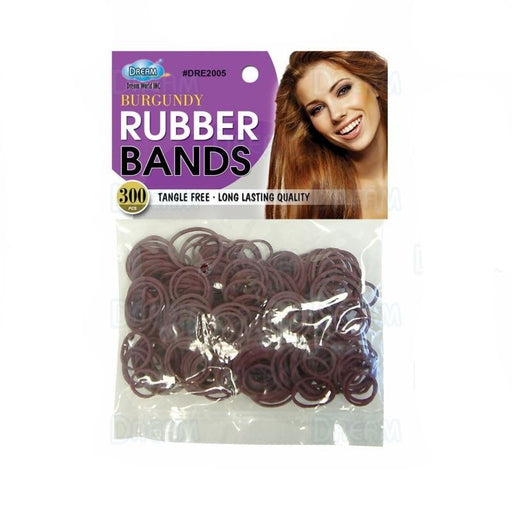 Dream World Rubber Bands, Burgundy 300/PK