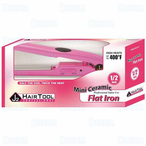 J2 Hair Flat Iron Mini Hot Pink 0.5"