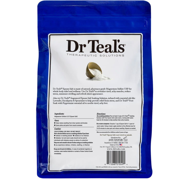 Dr Teals Epsom Salt Soaking Solution Therapeutic Relieves, 6 LB.