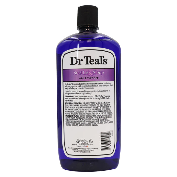 Dr Teals Epsom Salt Foaming Bath Soothe Lavender 34 Oz.