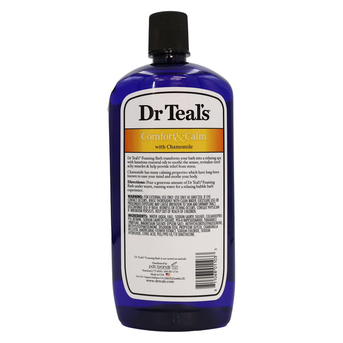 Dr Teals Epsom Salt Foaming Bath Comfort Chamomile, 34 Oz.