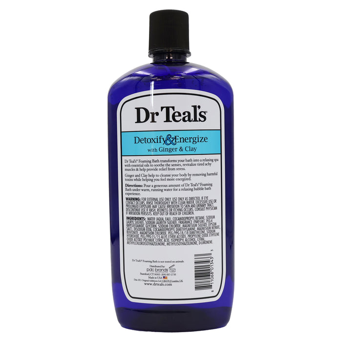 Dr Teals Epsom Salt Foaming Bath Detoxify Energize 34 Oz.