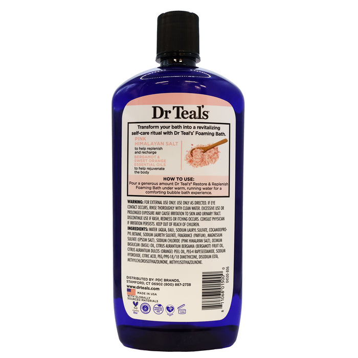 Dr Teals Epsom Salt Foaming Bath Pink Himalayan 34 Oz.