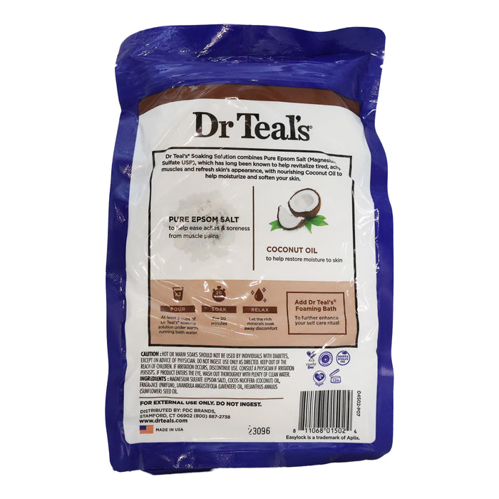 Dr Teals Epsom Salt Soaking Solution Coconut Oil 3 LB.