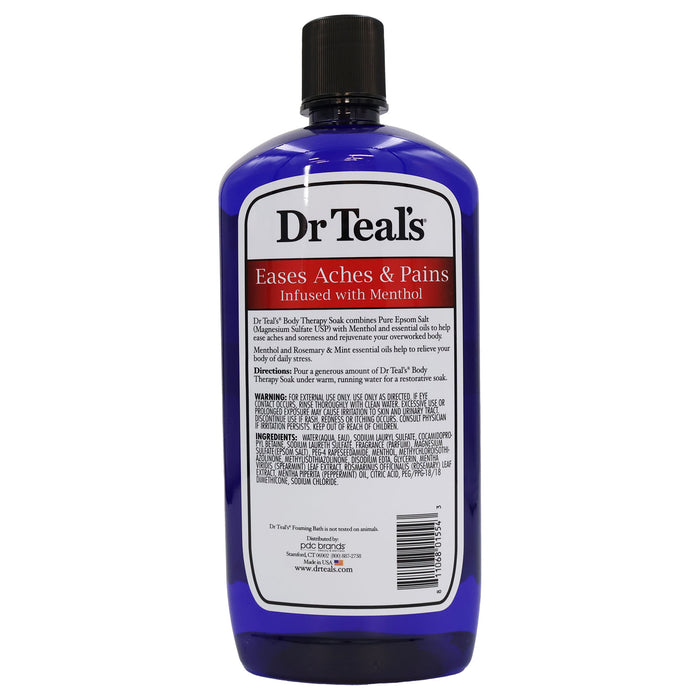 Dr Teals Epsom Salt Foaming Bath Eases Aches and Pains, 34 Oz.