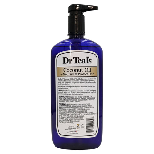 Dr Teals Epsom Salt Body Wash Nourish and Protect with Coconut Oil 24 Oz.