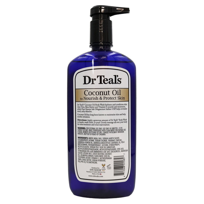 Dr Teals Epsom Salt Body Wash Nourish and Protect with Coconut Oil 24 Oz.