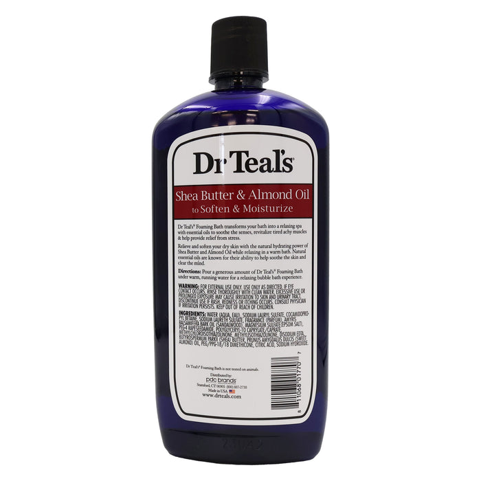 Dr Teals Epsom Salt Foaming Bath Shea Butter and Almond Oil 34 Oz.