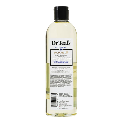 Dr Teals Moisturizing Bath and Body Oil Nourishing Coconut Oil 8.8 Oz.