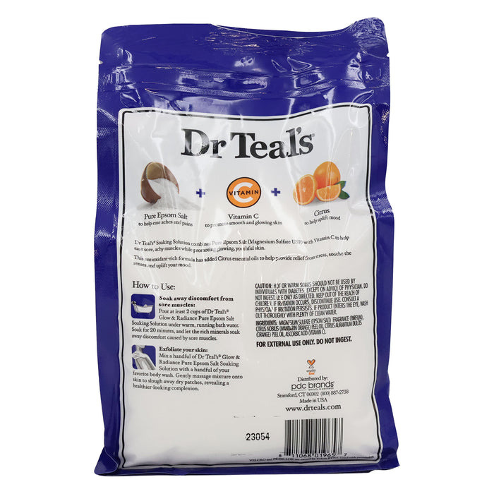 Dr Teals Epsom Salt Soaking Solution Glow Radiance