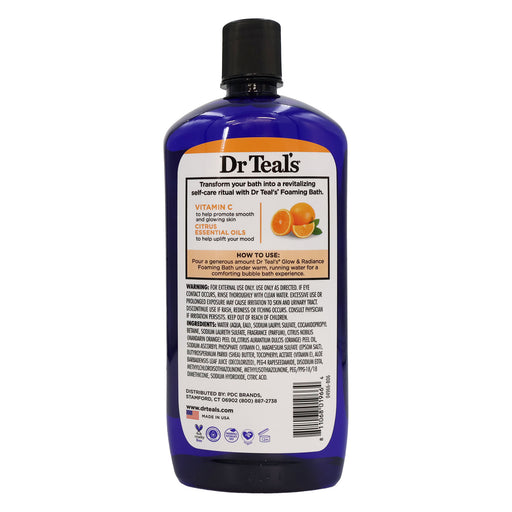 Dr Teals Epsom Salt Foaming Bath Glow Radiance 34 Oz.