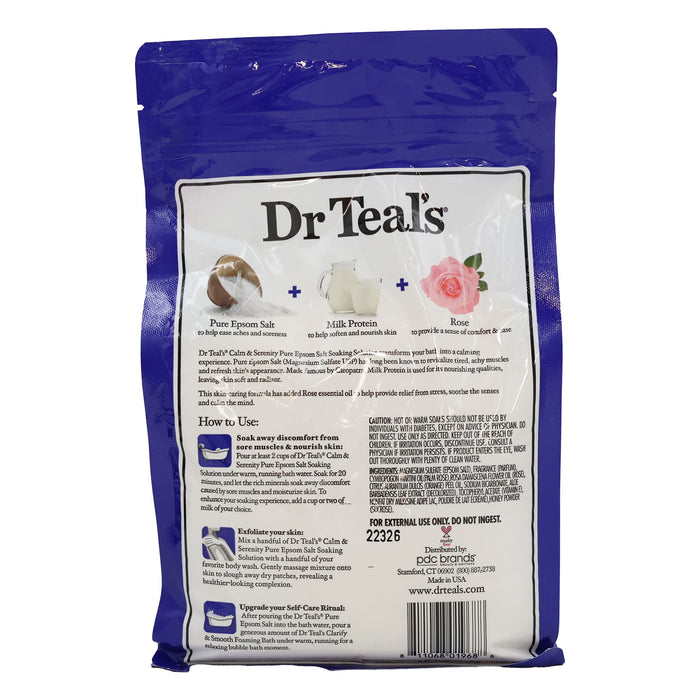 Dr Teals Epsom Salt Soaking Solution Calm and Serenity Rose 3 LB.