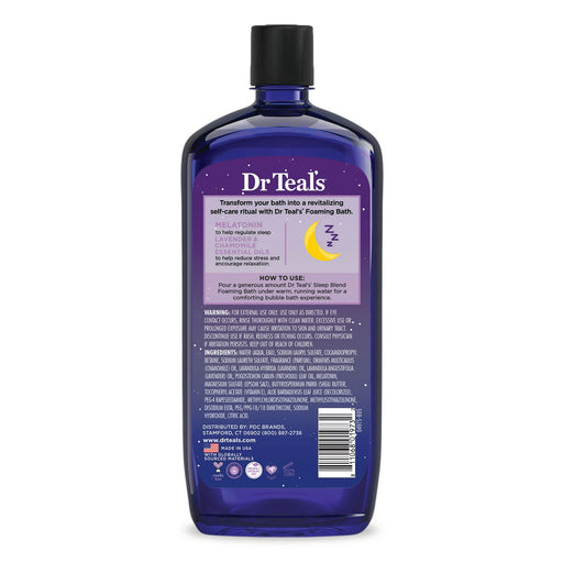 Dr Teals Epsom Salt Foaming Bath Melatonin Sleep 34 fl Oz.