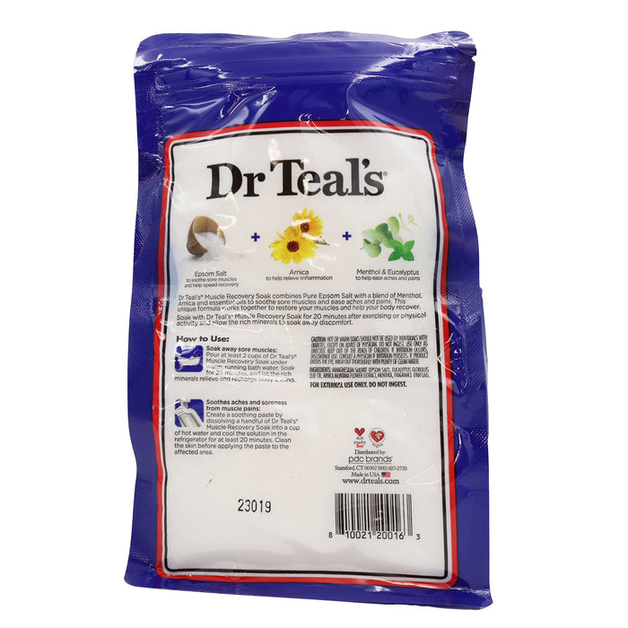 Dr Teals Epsom Salt Muscle Recovery Soak Whole Body Relief, 2.5 LB.