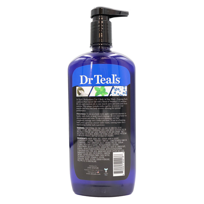 Dr Teals Epsom Salt Foaming Bath 3 in 1 Performance 34 Oz.