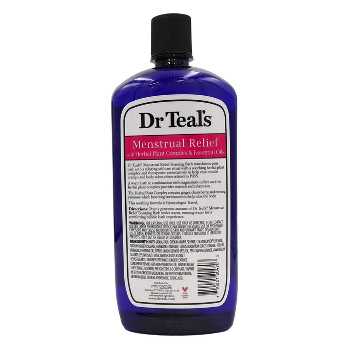 Dr Teals Epsom Salt Foaming Bath Menstrual Relief, 34 Oz.