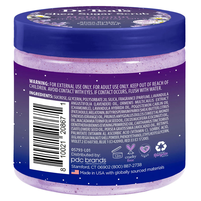Dr Teals Shea Sugar Body Scrub Melatonin 19 Oz.