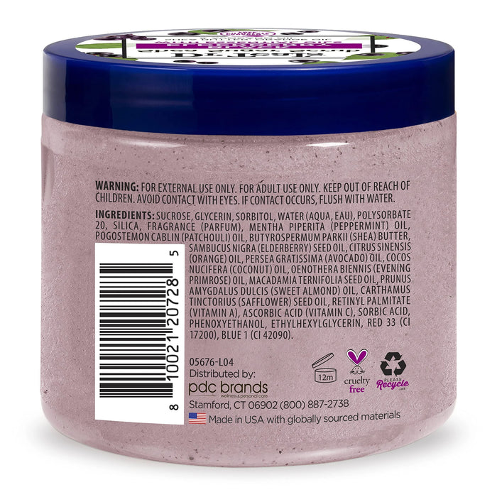 Dr Teal's Shea Sugar Body Scrub, Black Elderberry with Essential Oils, 19 Oz