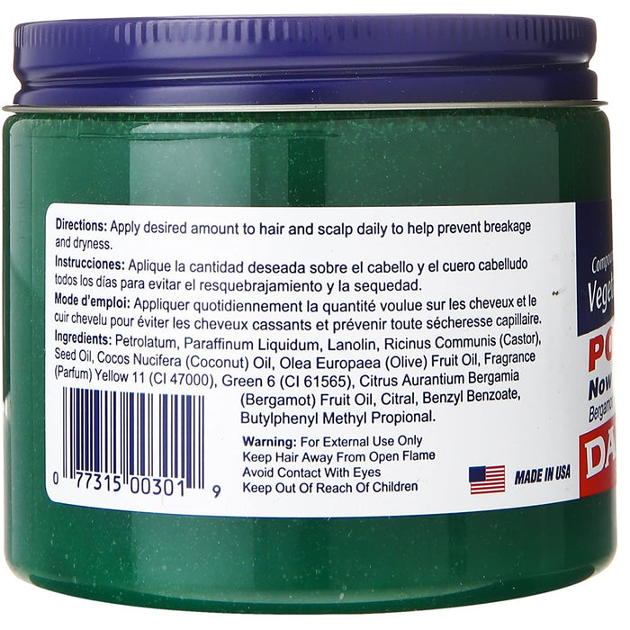 Dax Pomade with Lanolin Compounded with Vegetable Oils, 14 Oz.