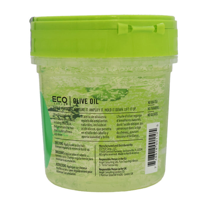 Eco Styling Gel Olive Oil, Green, 8 Oz.