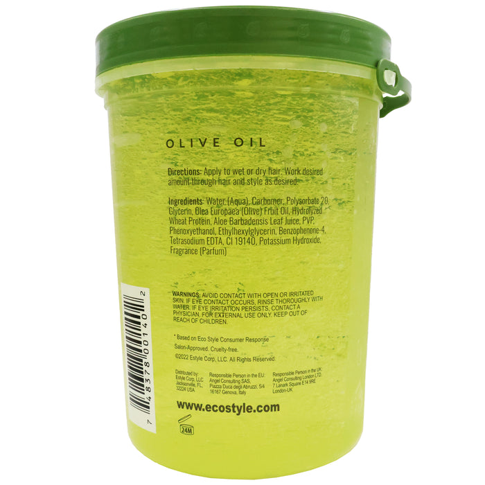 Eco Styling Gel Olive Oil, Green, 80 Oz.