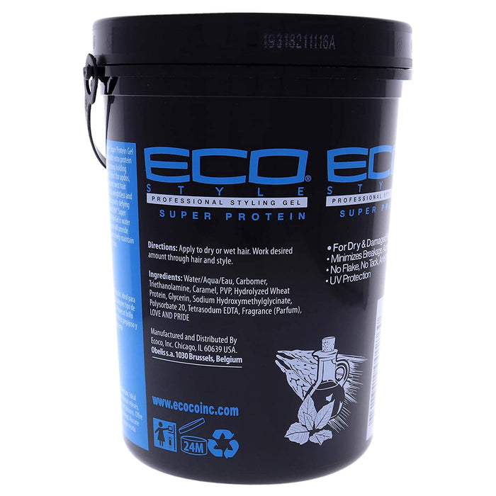 Eco Styling Gel Black Super Protein Black 80 oz