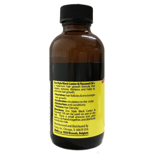 Eco Black Castor Flaxseed Oil Maximum Hair Growth 2 oz