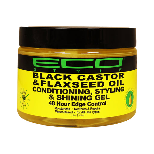 Eco Black Castor and Flaxseed Oil 48 Edge Control Gel 11 Oz.