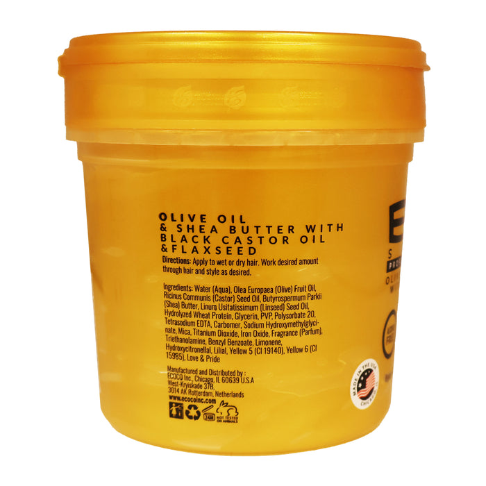 Eco Styling Gel Olive Oil and Shea Butter with Black Castor Oil and Flaxseed 16 Oz.