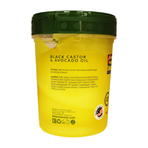 Eco Styling Gel Black Castor and Avocado Oil 32 Oz.