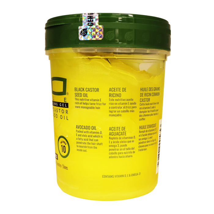 Eco Styling Gel Black Castor and Avocado Oil 32 Oz.