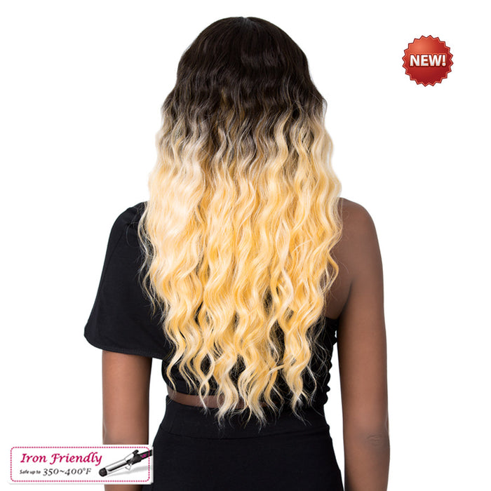 100% Synthetic Hair Wig With Deep Center Part At The Edge,FF SWEDISH BLONDE