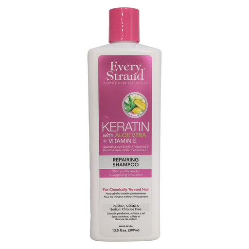 Every Strand Keratin with Aloe Vera Vitamin E Repairing Shampoo, 13.5 Oz.