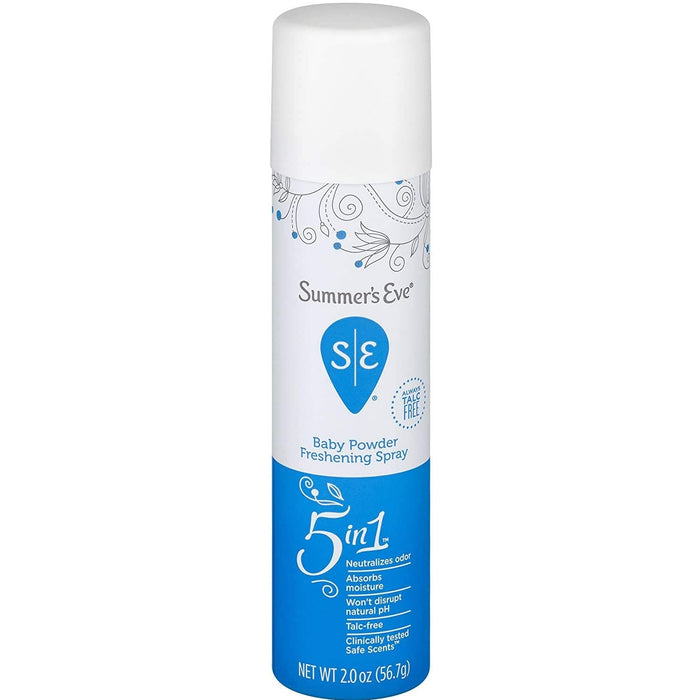 Summer's Eve [Baby Powder Freshening Spray] 5 in 1 2 Oz