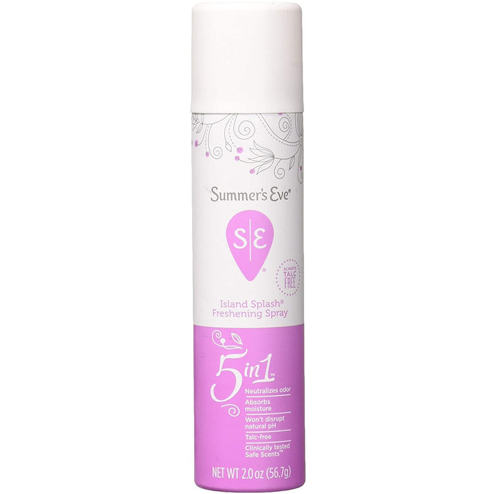 Summer's Eve [Island Splash Freshening Spray] 5 in 1, 2 Oz.