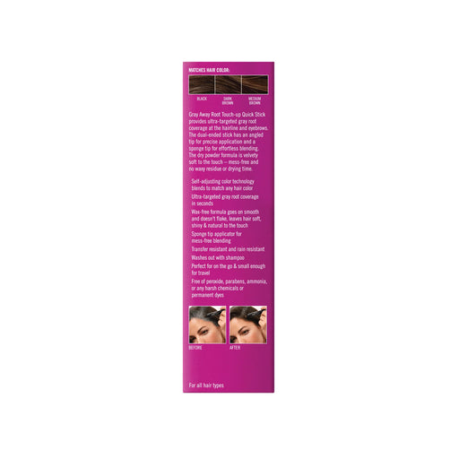 Everpro Gray Away Root Touch Up Stick Black/Dark Brown, 0.10 Oz