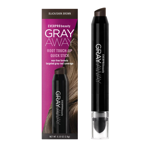 Everpro Gray Away Root Touch Up Stick Black/Dark Brown, 0.10 Oz