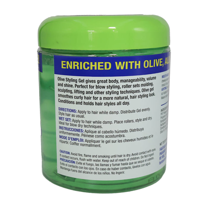 Fantasia IC Hair Polisher Olive Styling Gel for Dry Hair, 20 Oz