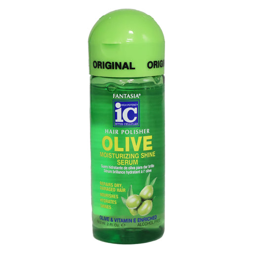 Fantasia Hair Polisher Olive Moisturizing Shine Serum, 2 Oz.