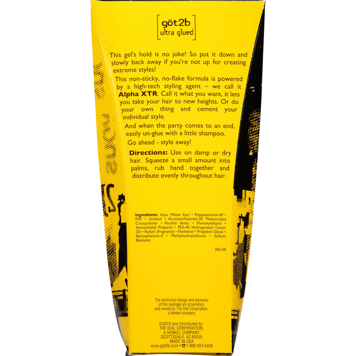 Got2b Ultra Glued Invincible Styling Hair Gel 6 Oz.
