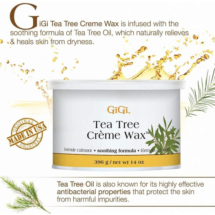 Cans Gigi Tea Tree Creme Wax 14 Oz