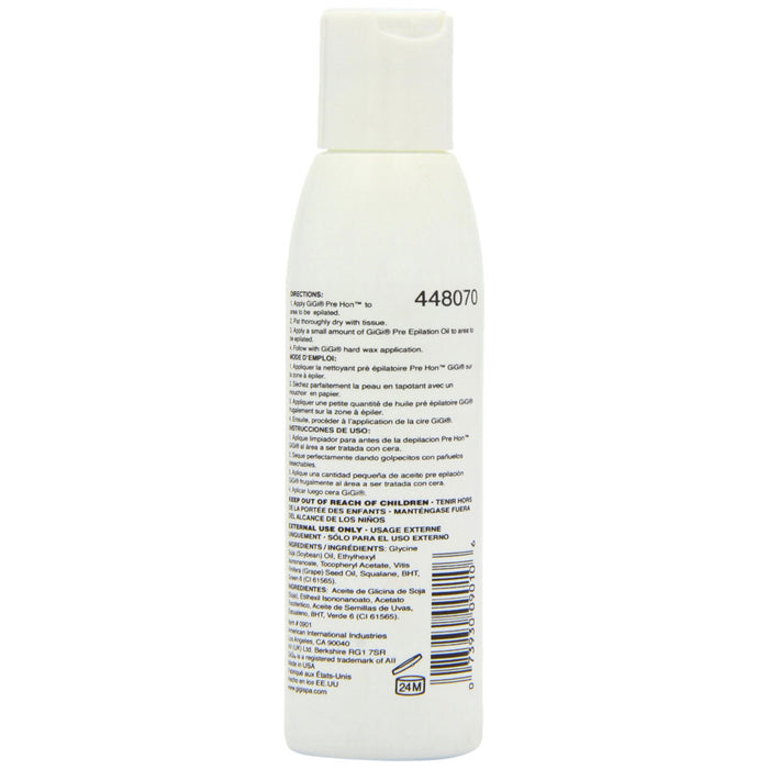 Gigi Pre Epilation Oil 4 Oz.
