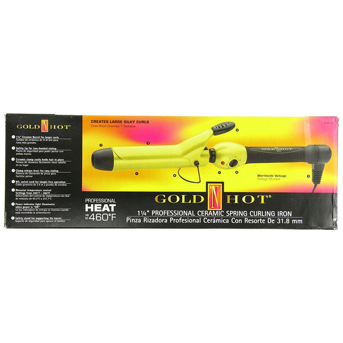 Goldn Hot Ceramic Spring Curling Iron 1-1/4"
