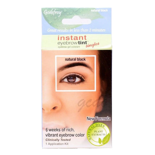 Godefroy Instant Eyebrow Tint, Single Application, Natural Black