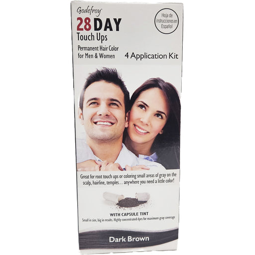 Godefroy 28 Day Touch Ups Permanent Hair Color for Men  Women, Dark Brown