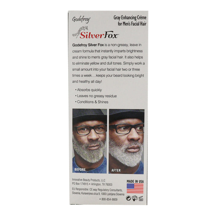 Godefroy Silver Fox Gray Enhancing Cream for Men's Facial Hair 4 Oz