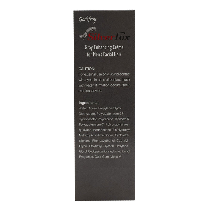 Godefroy Silver Fox Gray Enhancing Cream for Men's Facial Hair 4 Oz