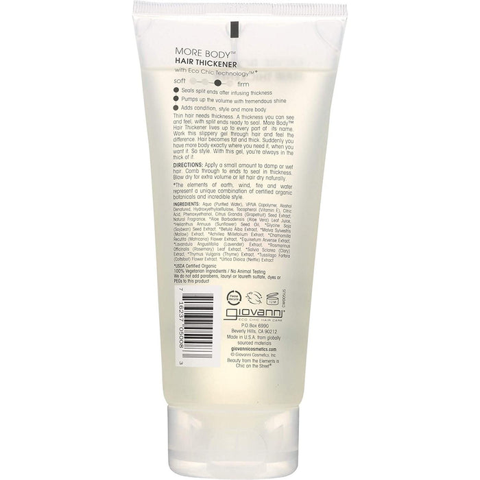 Giovanni Eco Chic Hair Thickner Volumizing Gel, 6.8 Oz.
