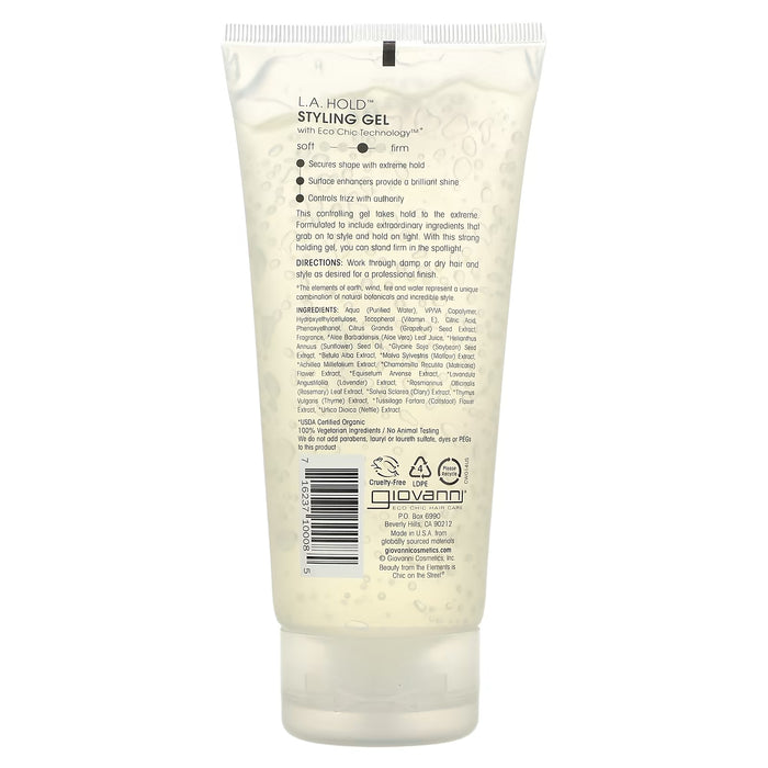 Giovanni Eco Chic Styling Gel Strong Hold, 6.8 Oz.